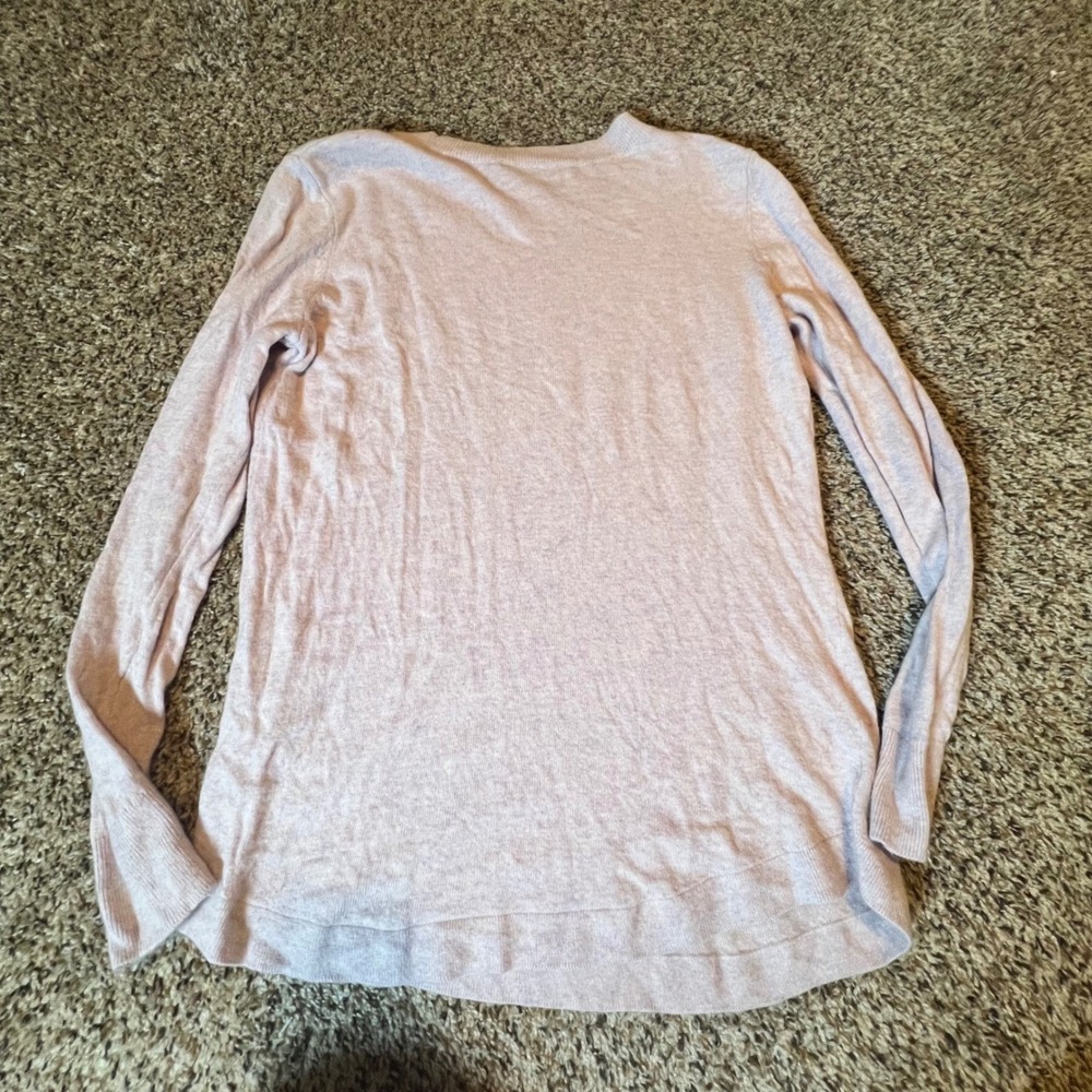 LOFT Womens Lilac Heather Wool Blend Crew Neck Pullover Sweater 514705 Size M‎ - Picture 6 of 6